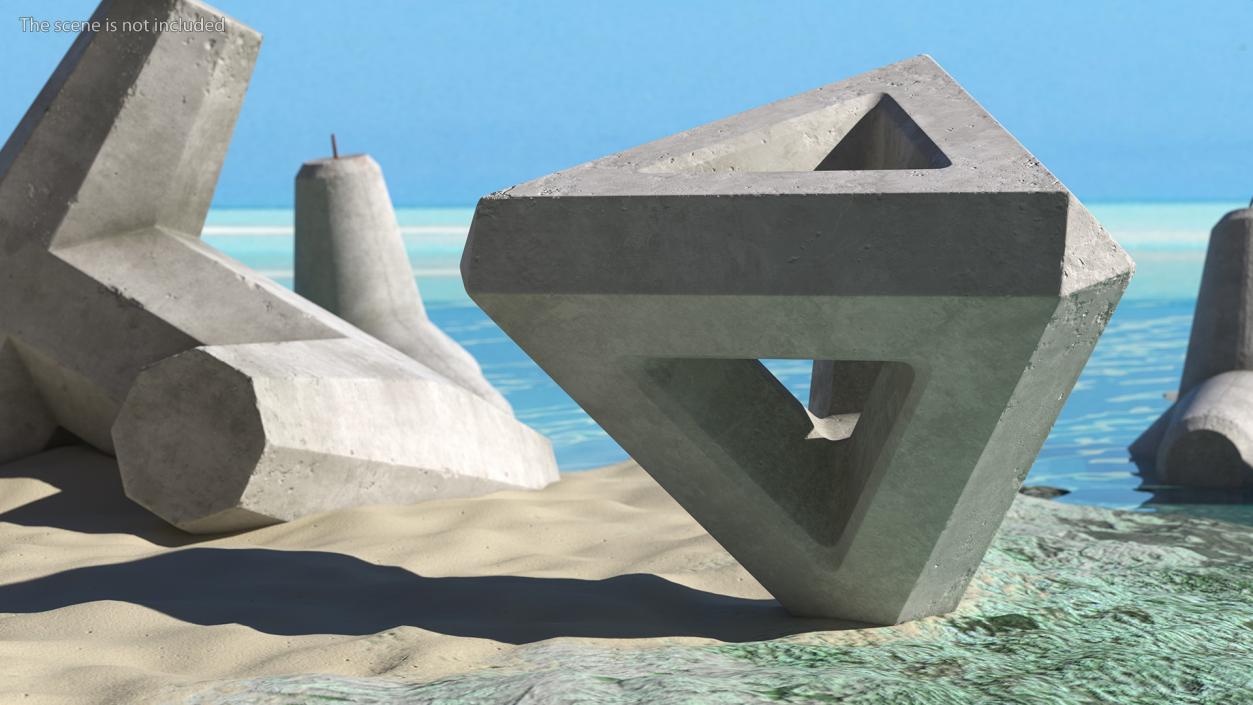 Concrete Breakwater Pyramid 3D