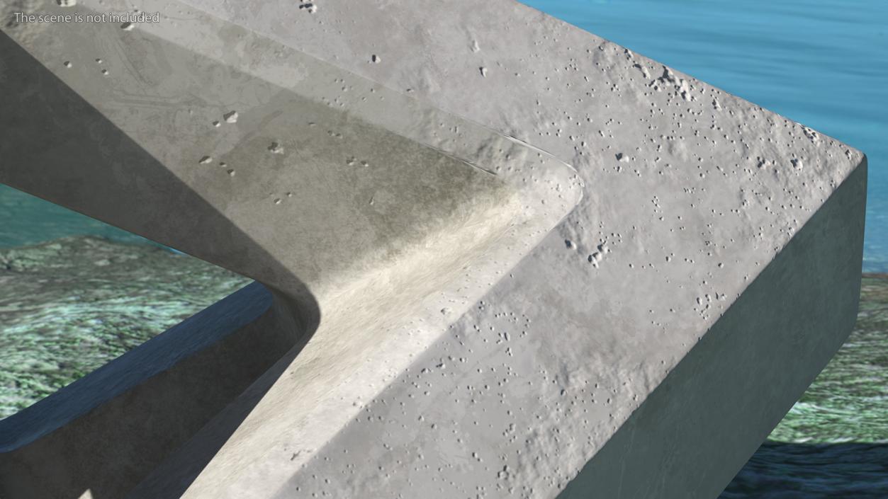 Concrete Breakwater Pyramid 3D