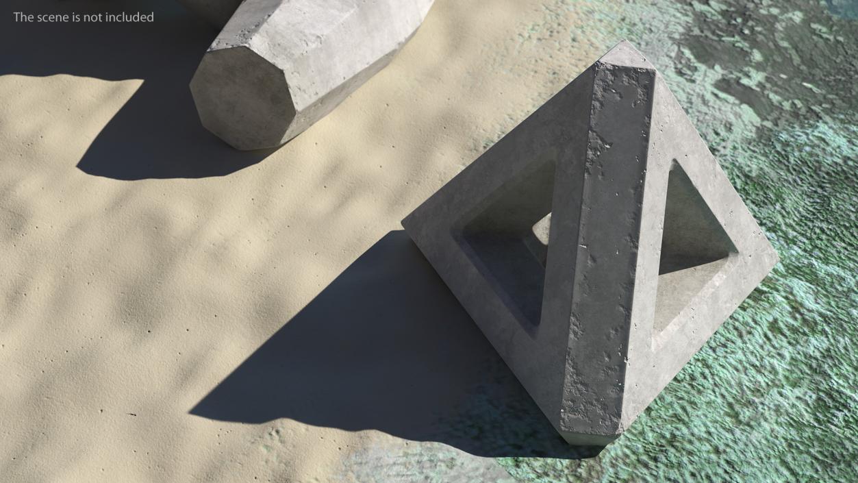 Concrete Breakwater Pyramid 3D