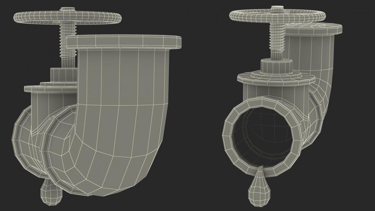 3D Stylized Oil Tube Valve model