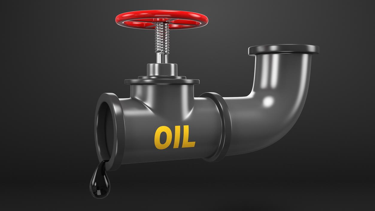 3D Stylized Oil Tube Valve model