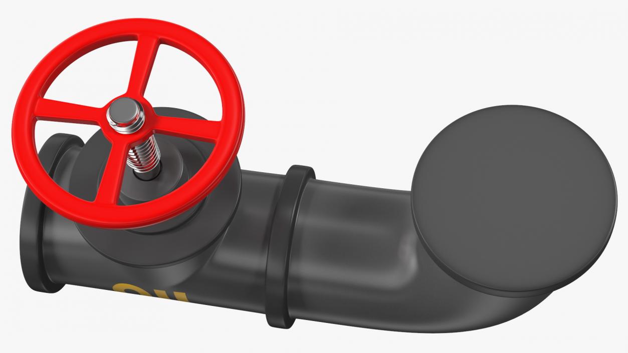 3D Stylized Oil Tube Valve model