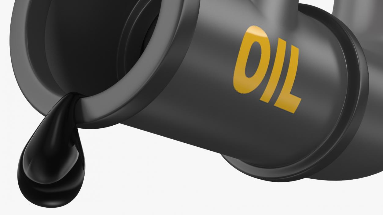 3D Stylized Oil Tube Valve model