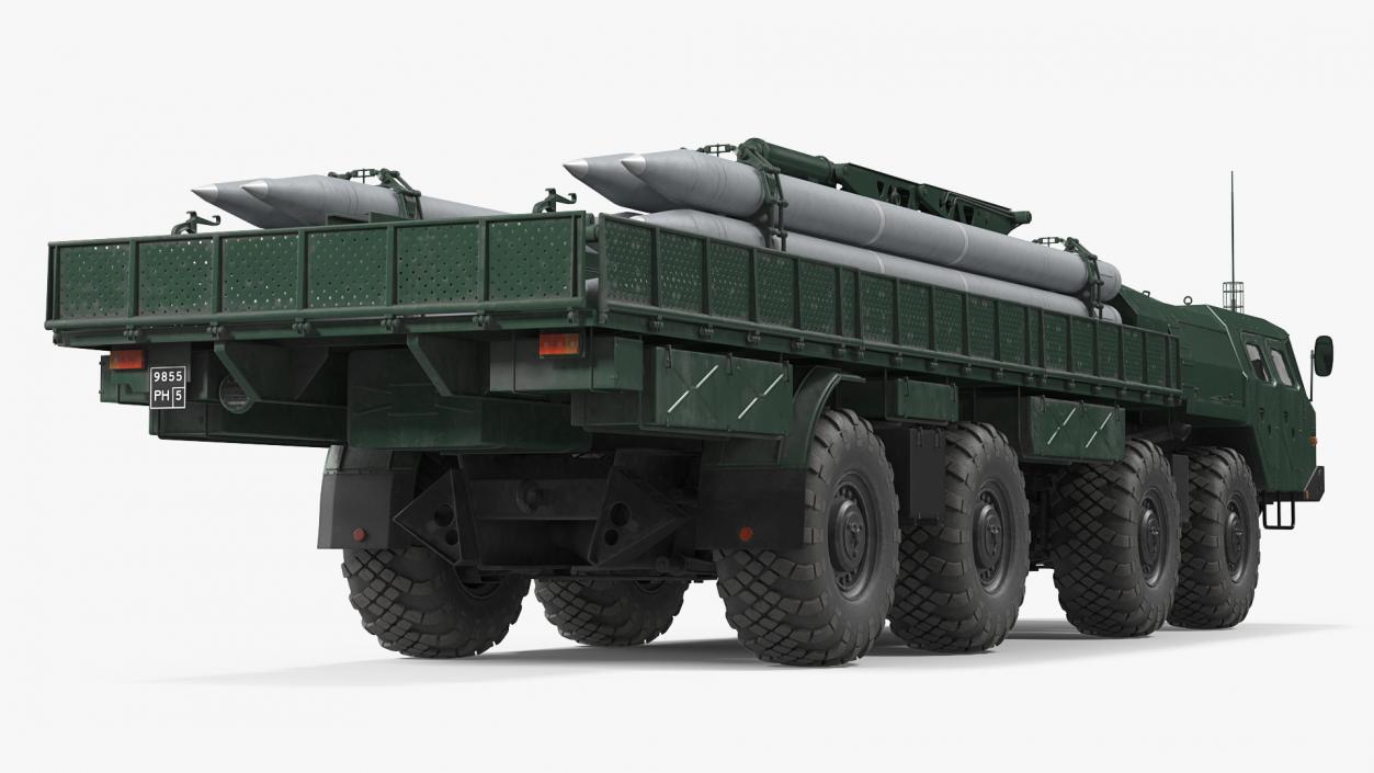 3D model 9T234 Smerch Transporter Loader with Spare Rockets