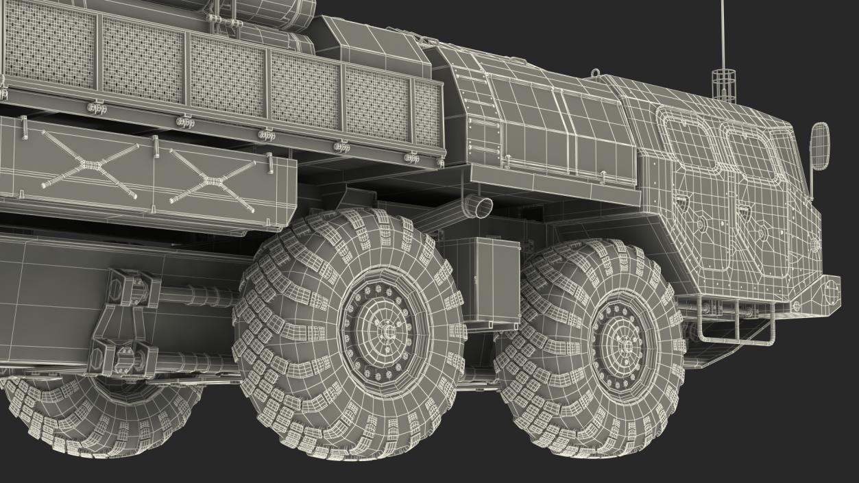 3D model 9T234 Smerch Transporter Loader with Spare Rockets