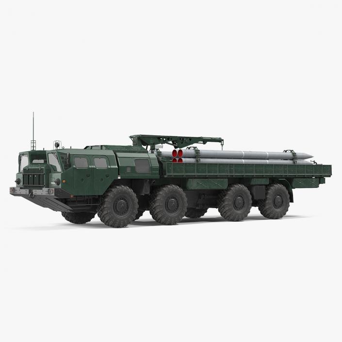 3D model 9T234 Smerch Transporter Loader with Spare Rockets