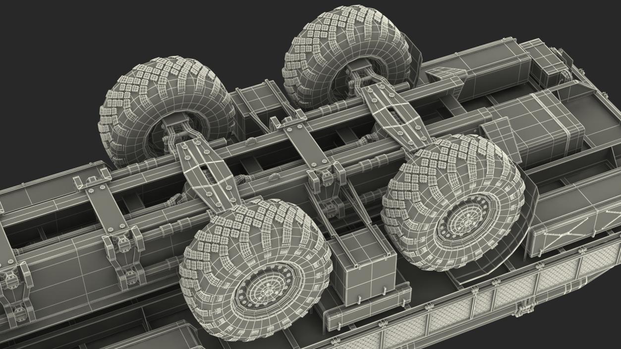 3D model 9T234 Smerch Transporter Loader with Spare Rockets