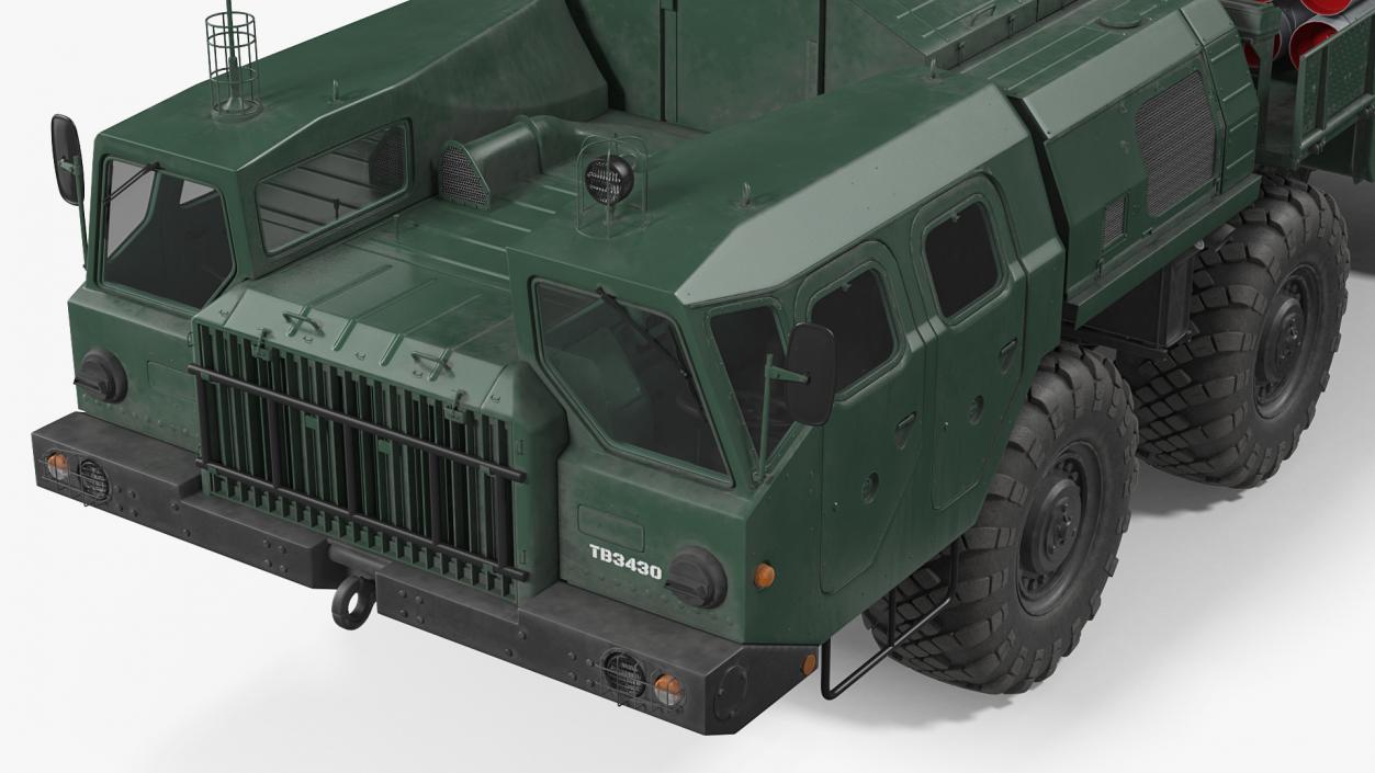 3D model 9T234 Smerch Transporter Loader with Spare Rockets