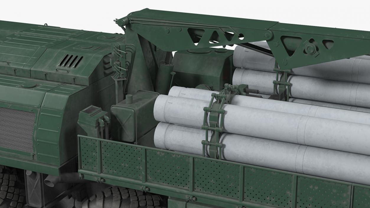 3D model 9T234 Smerch Transporter Loader with Spare Rockets