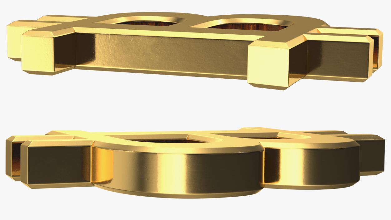 Bitcoin Symbol Gold 3D model