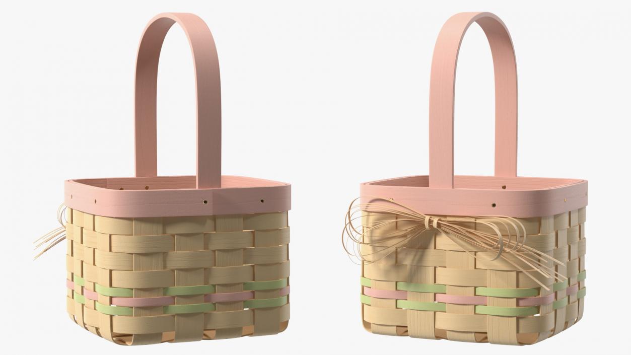 3D Basket with Handle model