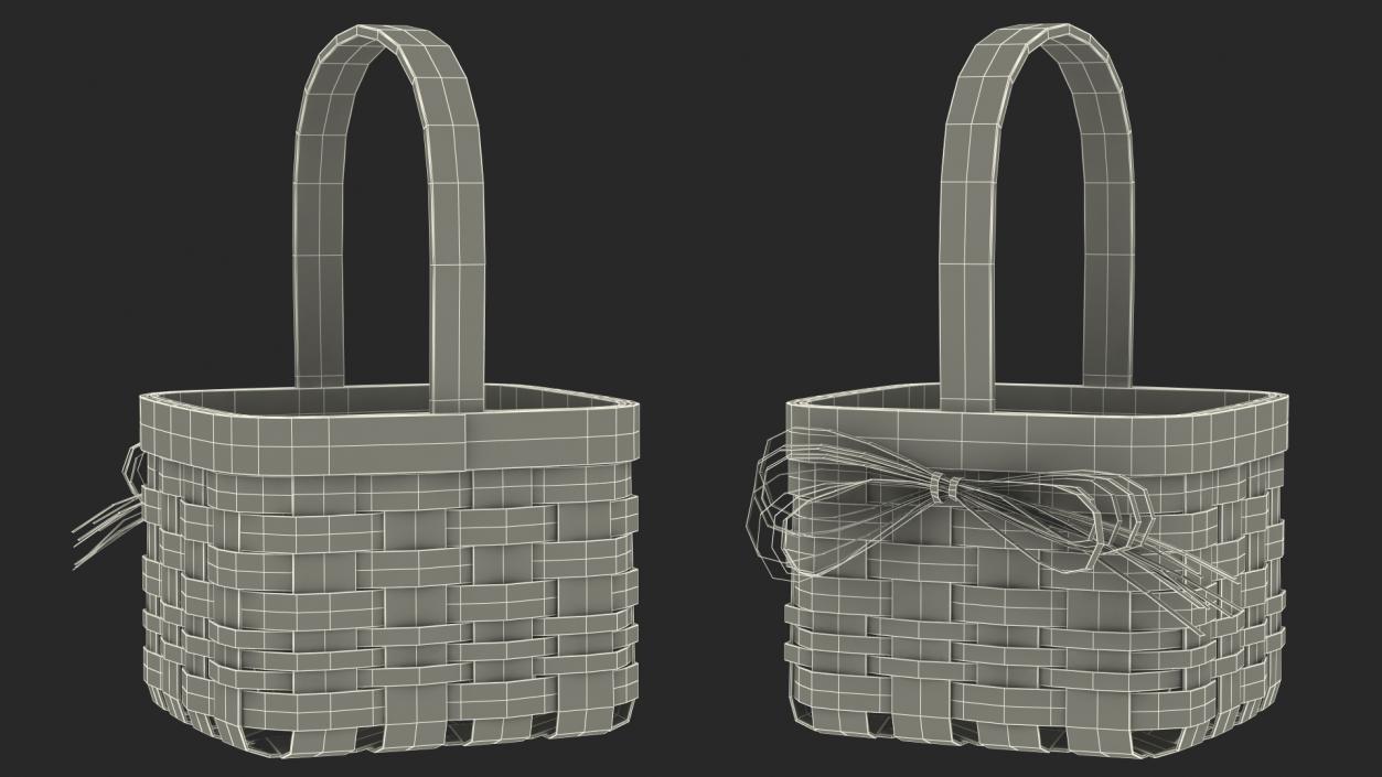 3D Basket with Handle model