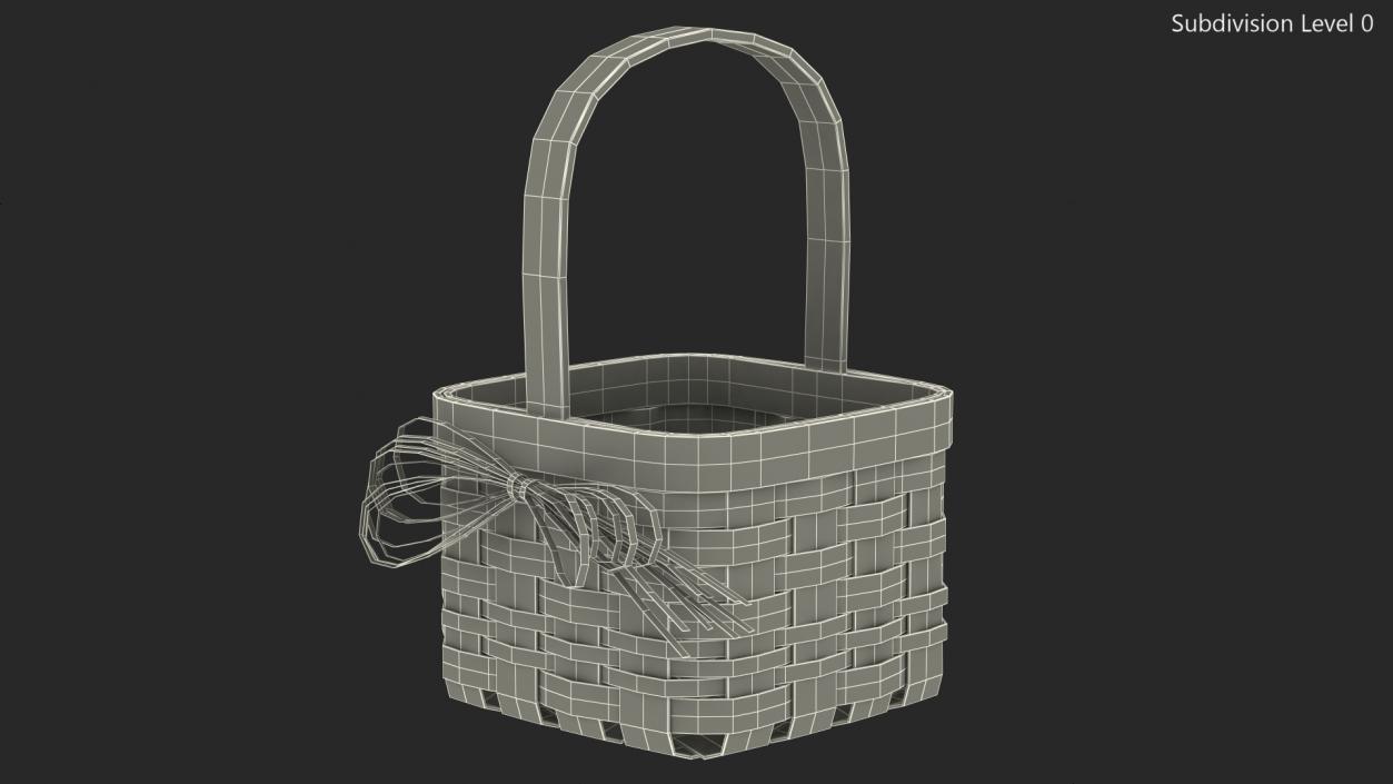 3D Basket with Handle model