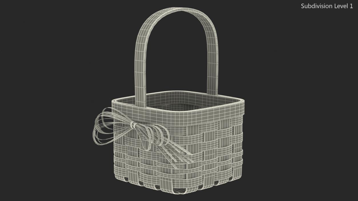 3D Basket with Handle model