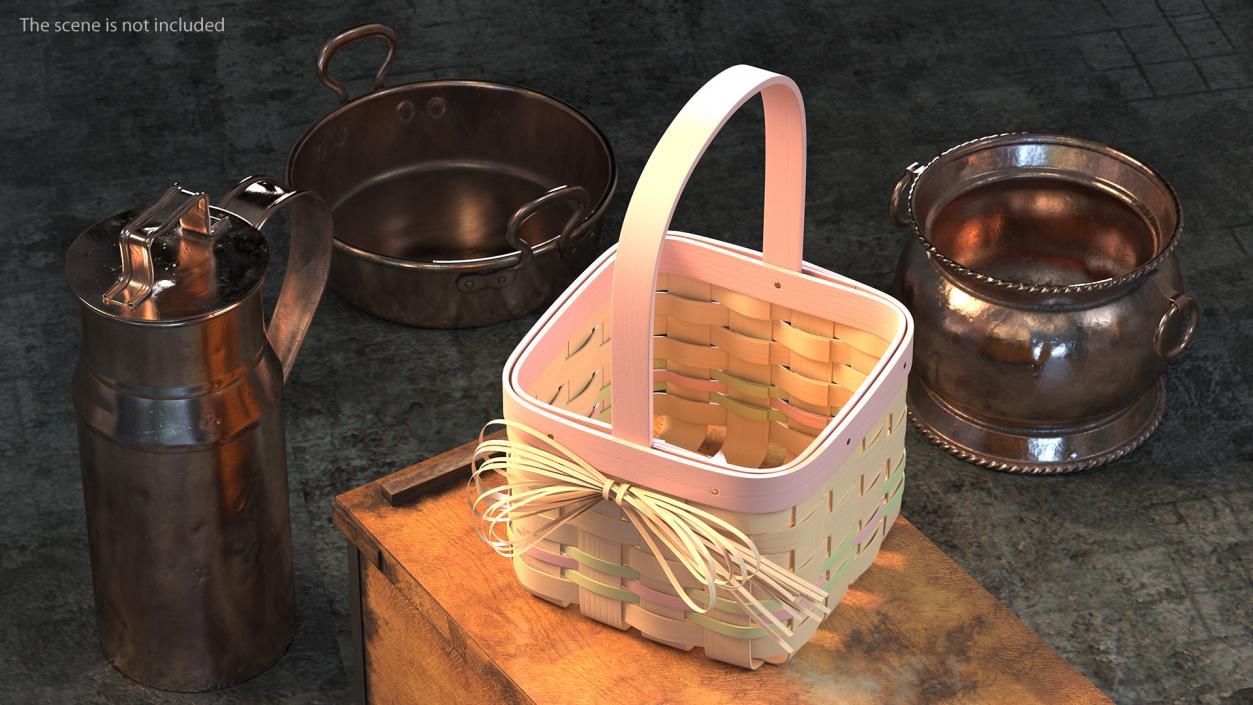 3D Basket with Handle model