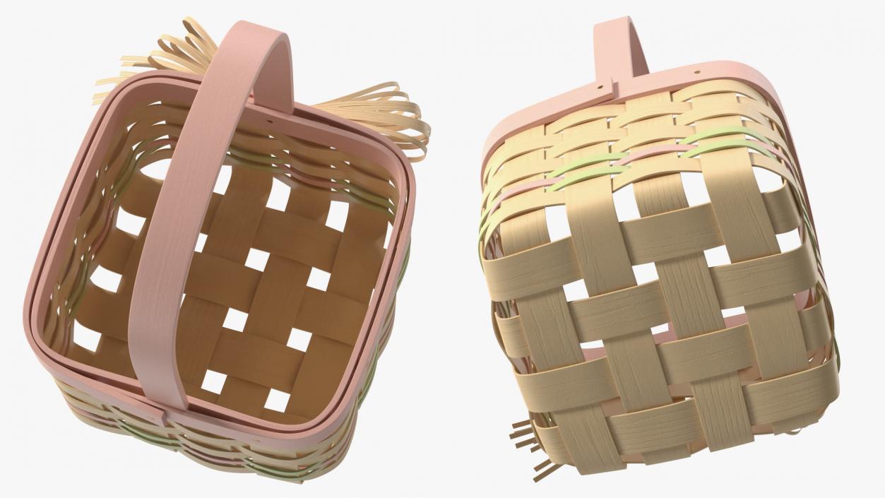 3D Basket with Handle model