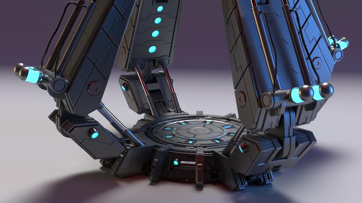 3D Futuristic Teleport Platform model