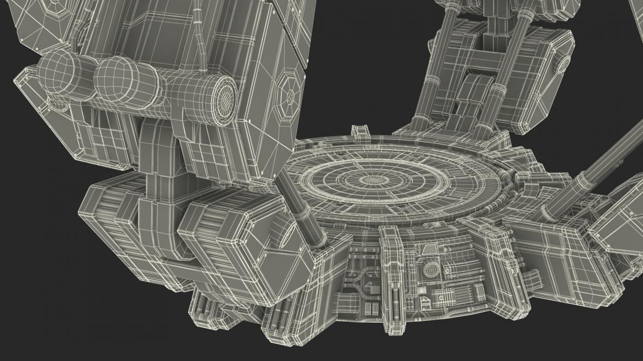 3D Futuristic Teleport Platform model