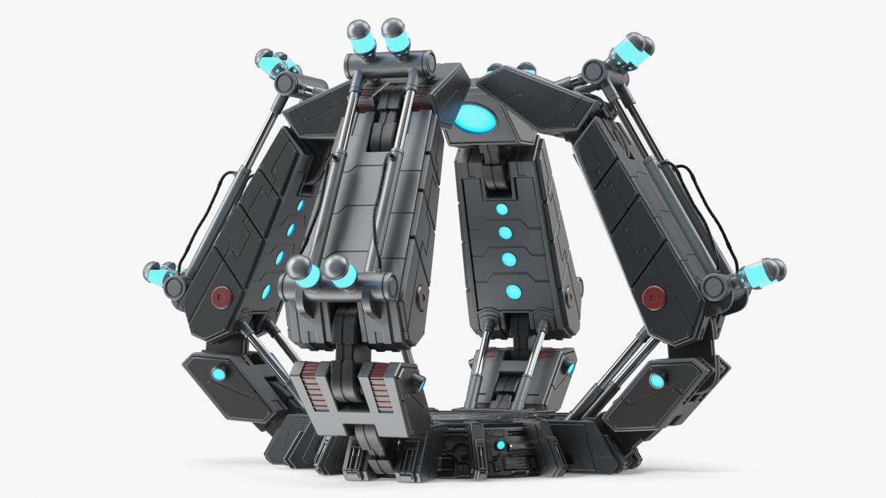 3D Futuristic Teleport Platform model