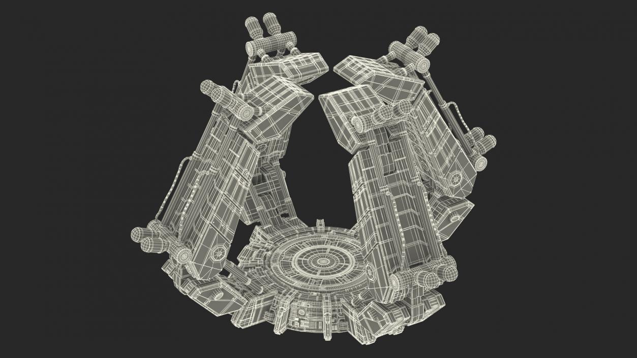 3D Futuristic Teleport Platform model