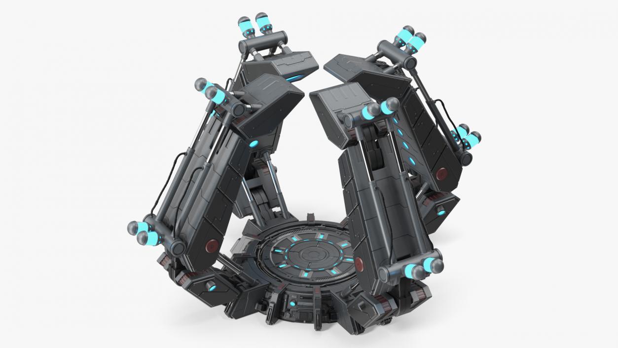 3D Futuristic Teleport Platform model