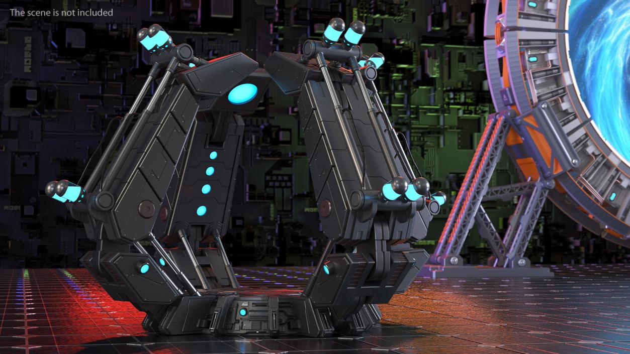 3D Futuristic Teleport Platform model