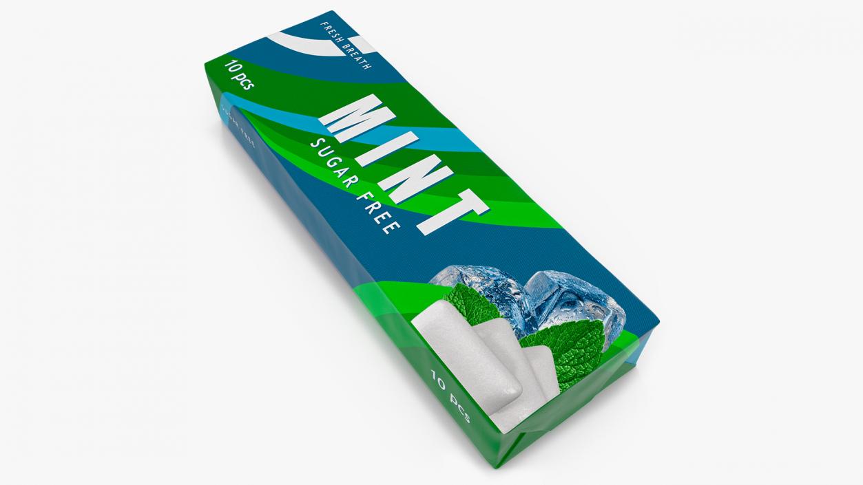 3D Mint Chewing Gum Pack