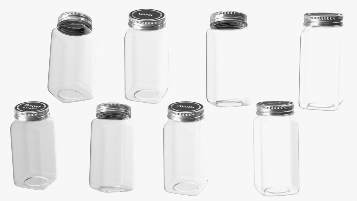 Spice Jars Set 3D model