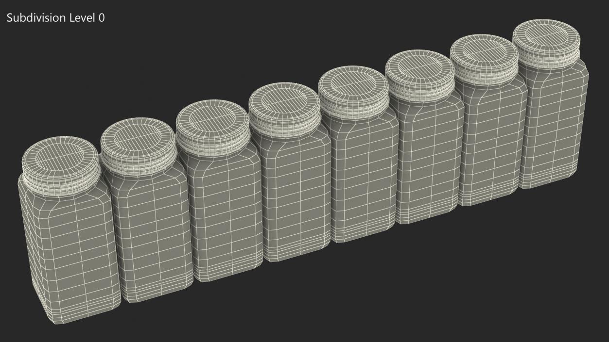 Spice Jars Set 3D model