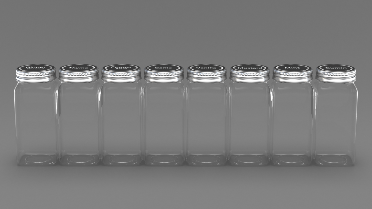 Spice Jars Set 3D model