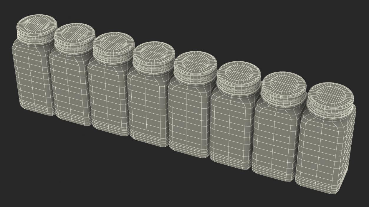 Spice Jars Set 3D model