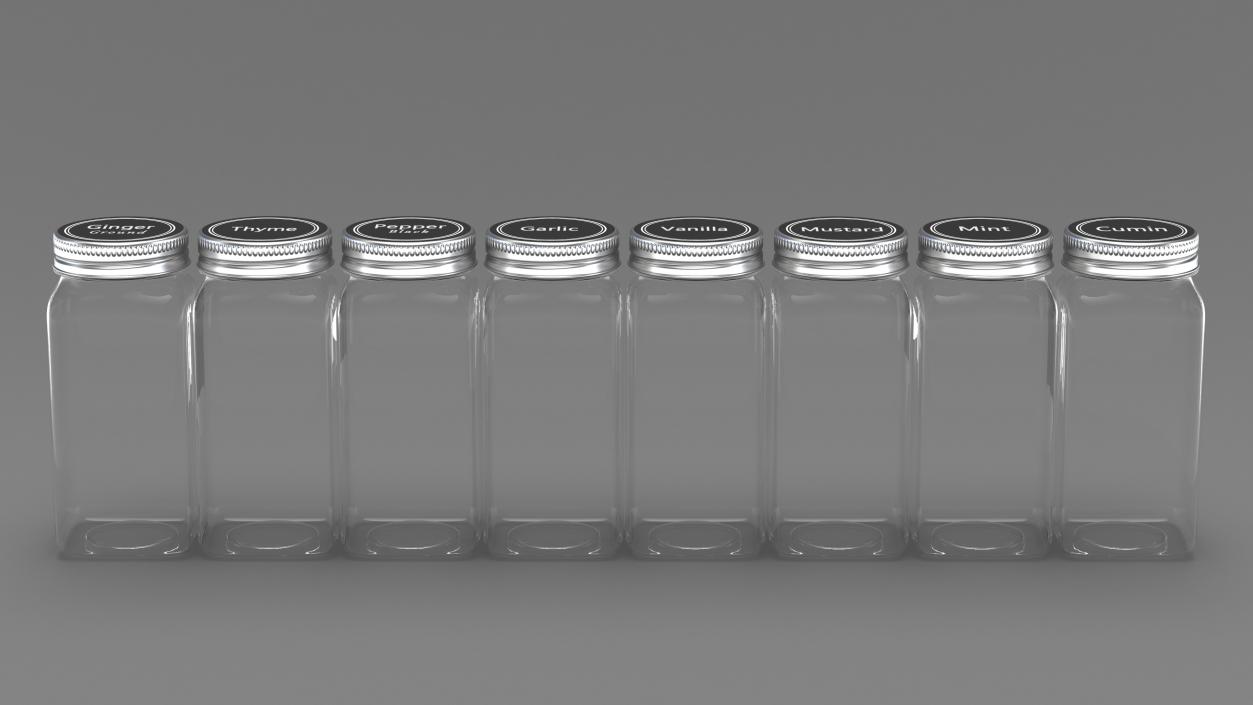 Spice Jars Set 3D model