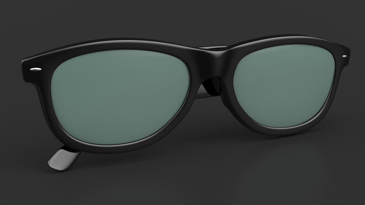 3D model Classic Sunglasses Folded