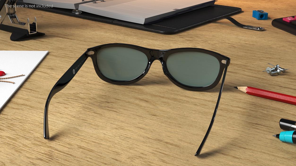 3D model Classic Sunglasses Folded