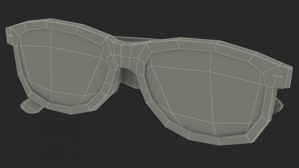 3D model Classic Sunglasses Folded