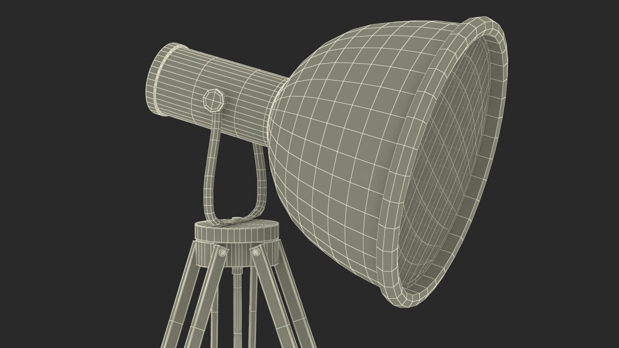 3D Industrial Tripod Floor Lamp model