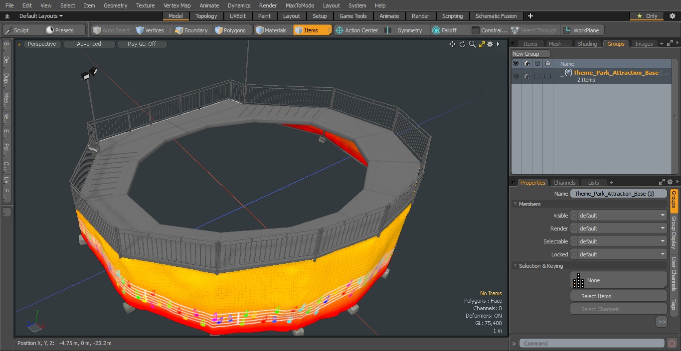 3D Theme Park Attraction Base