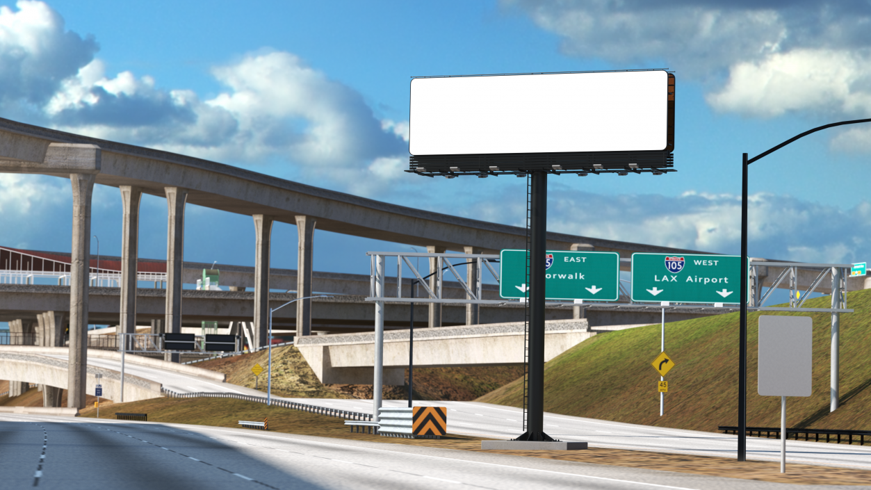 Outdoor Advertising Billboard 3D model