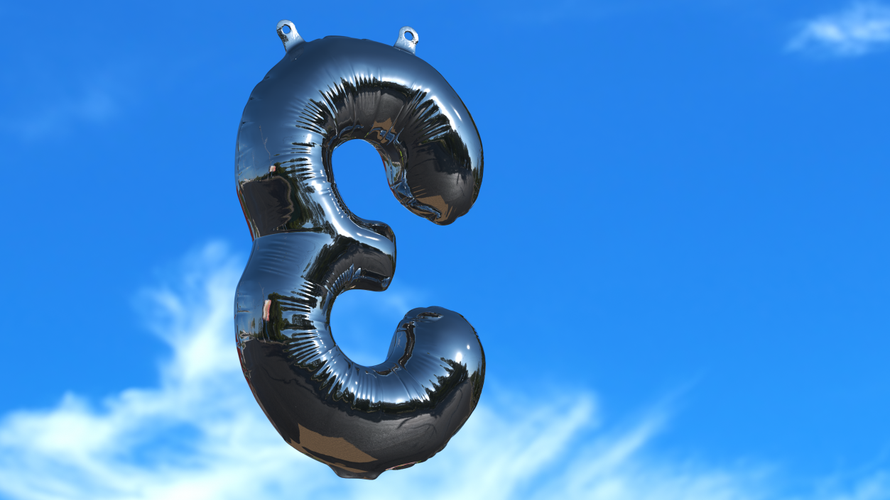 3D Balloon Numbers Set Mirror