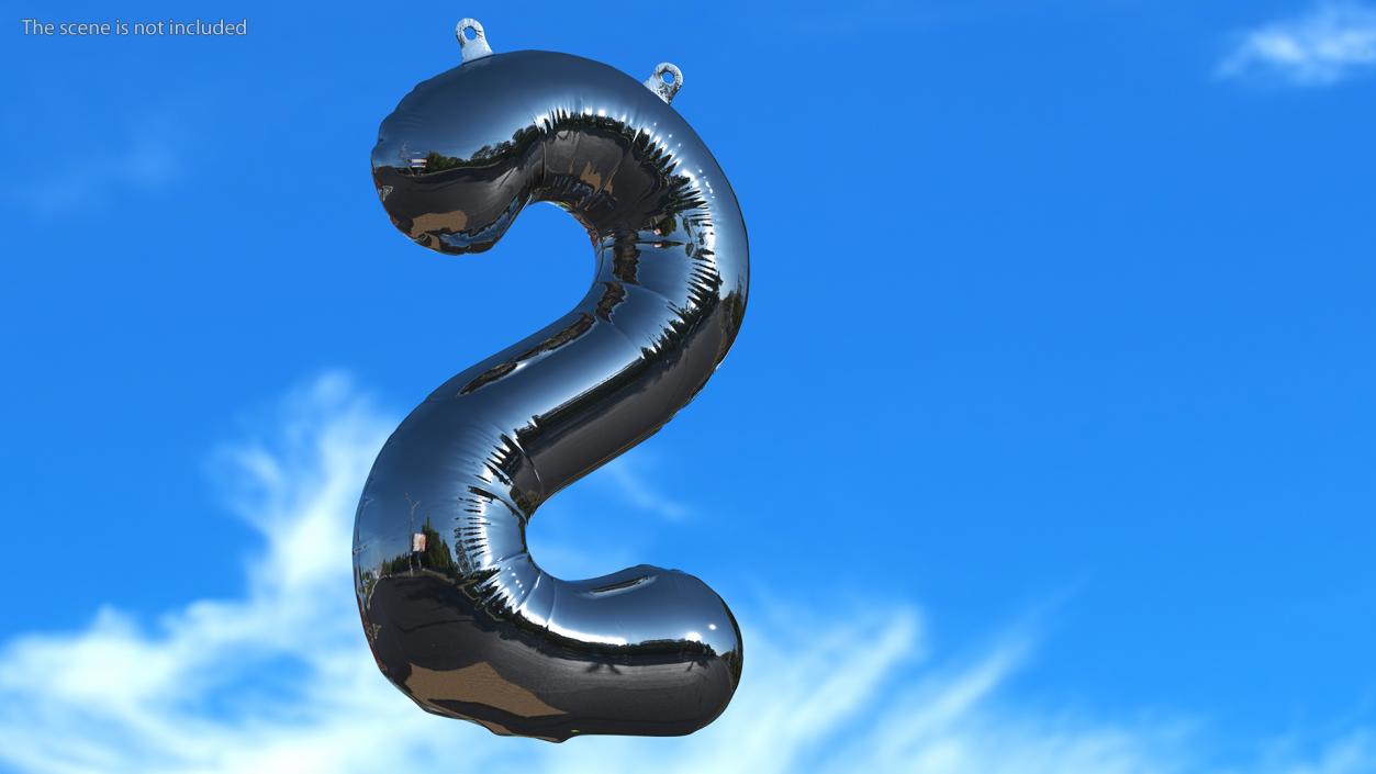 3D Balloon Numbers Set Mirror