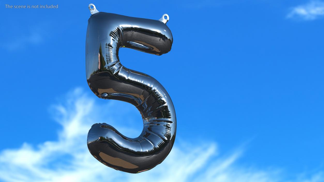 3D Balloon Numbers Set Mirror