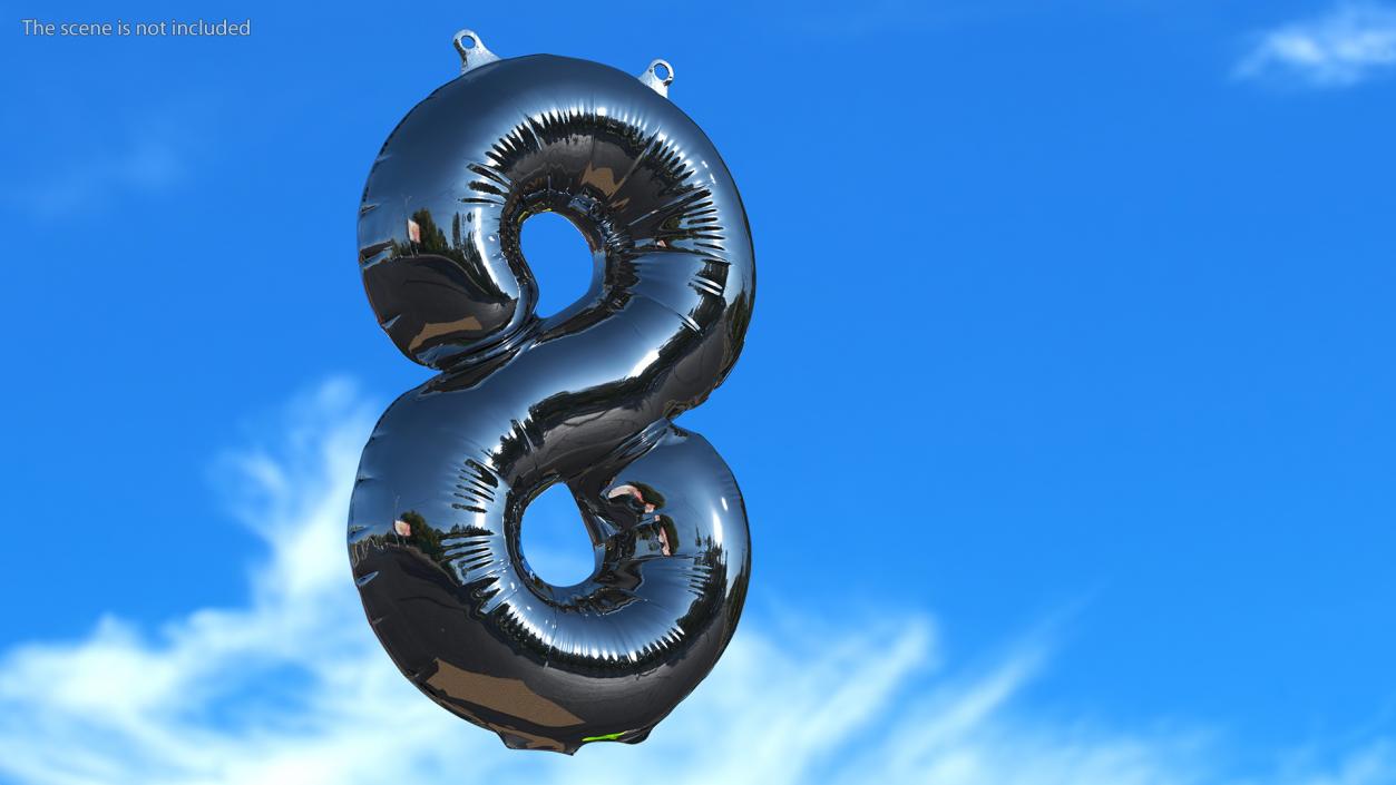 3D Balloon Numbers Set Mirror