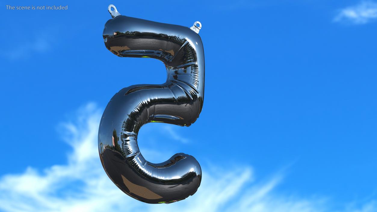 3D Balloon Numbers Set Mirror