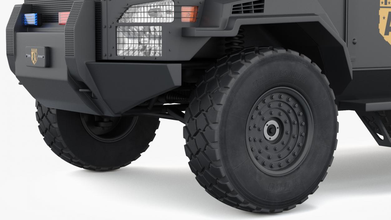 Armored SWAT Truck Pit-Bull VX Rigged 3D