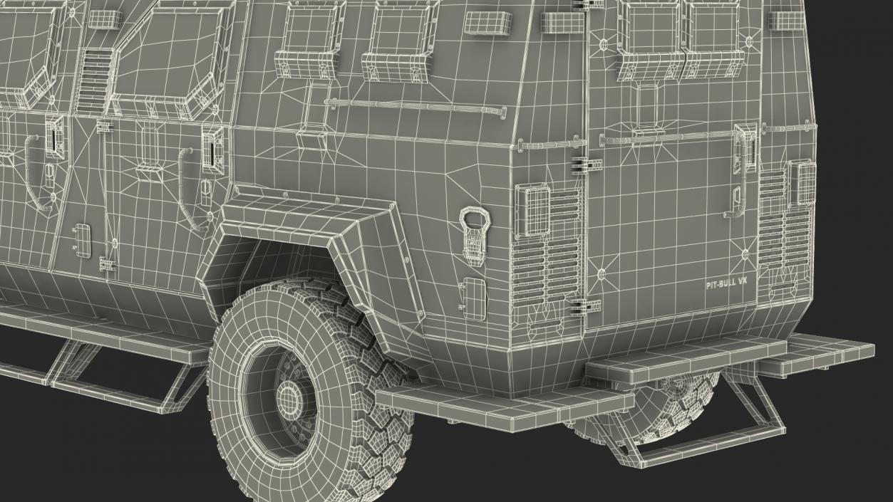 Armored SWAT Truck Pit-Bull VX Rigged 3D