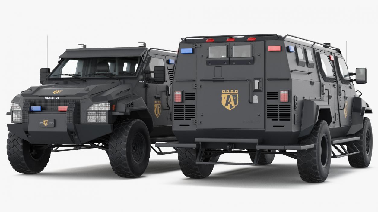 Armored SWAT Truck Pit-Bull VX Rigged 3D