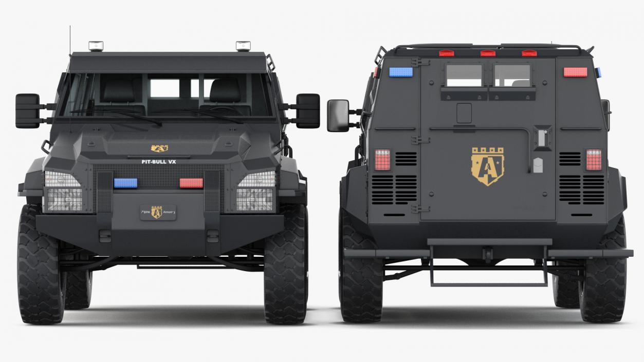 Armored SWAT Truck Pit-Bull VX Rigged 3D