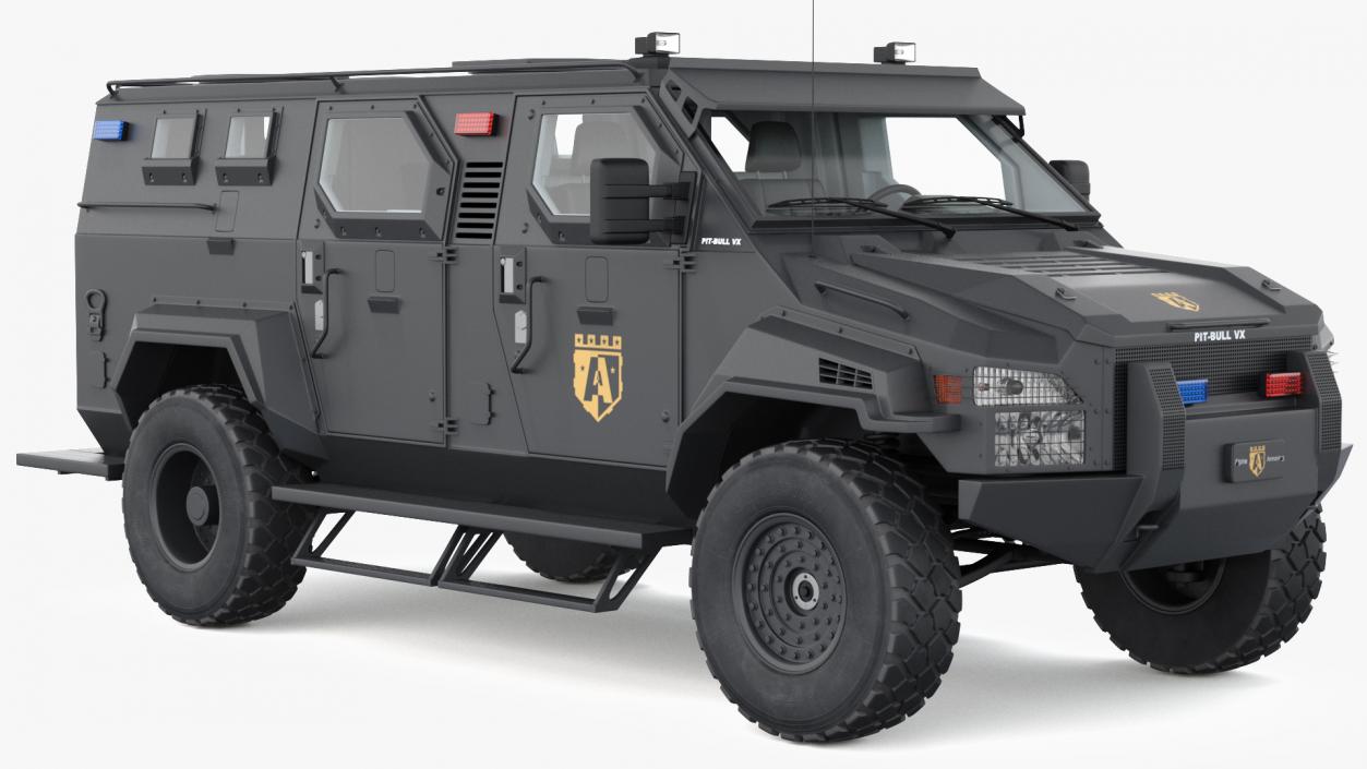 Armored SWAT Truck Pit-Bull VX Rigged 3D