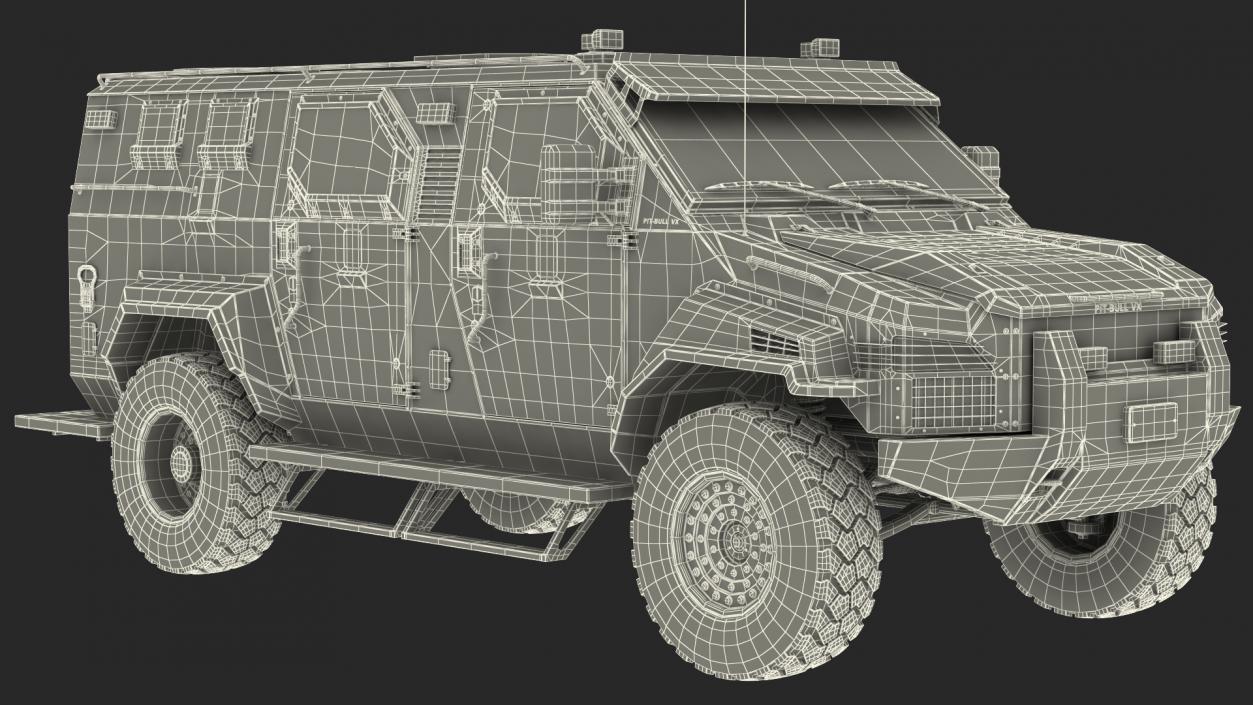 Armored SWAT Truck Pit-Bull VX Rigged 3D