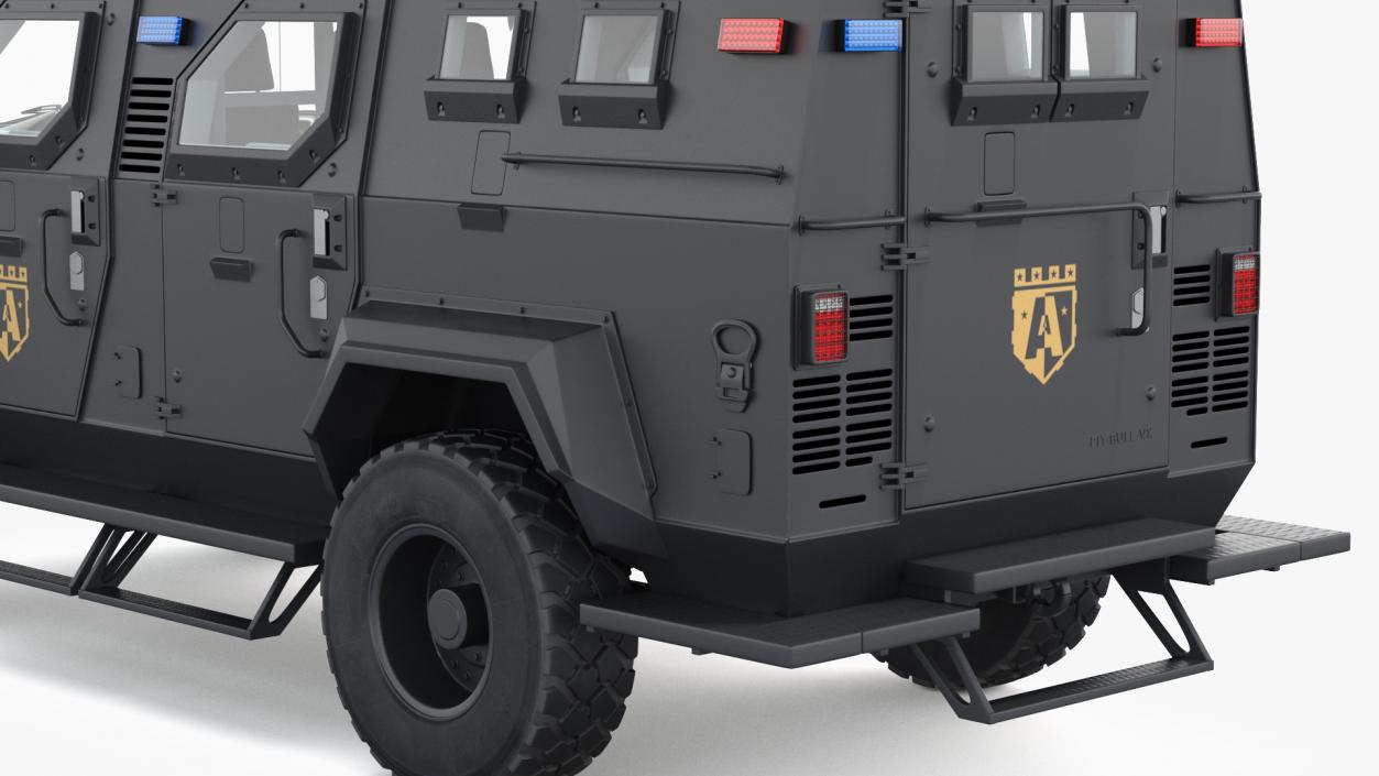 Armored SWAT Truck Pit-Bull VX Rigged 3D